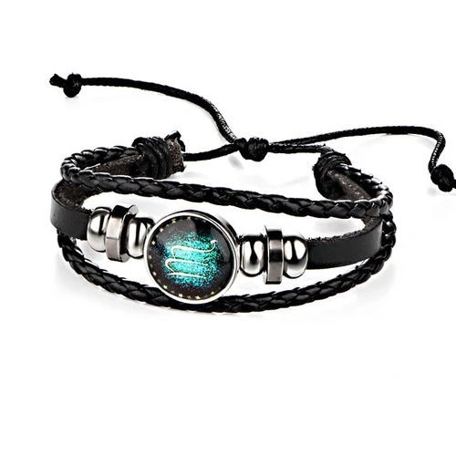 Damen Herren Surferarmband Sternzeichen Skorpion Grün Geschenk Bracelet Chunk - Bild 1 von 1