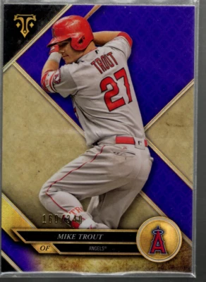 B3100- 2017 Topps Triple Threads Amethyst #4 Mike Trout - NM-MT - Image 1 of 2