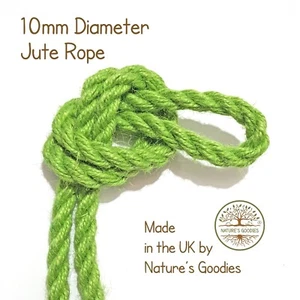 Limettengrün Farbe 1m x 10mm dickes farbiges Juteseil für Basteln Seilarbeiten - Bild 1 von 7