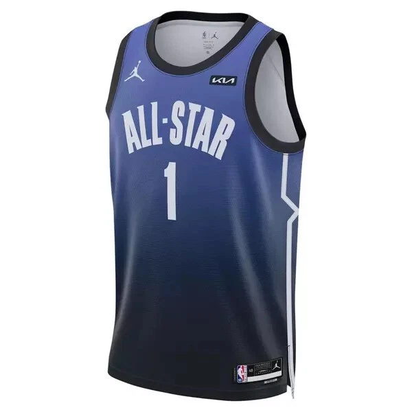 Size M Nike Air Jordan '23 Devin Booker All Star Jersey Sapphire Blue Black