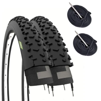 2 COPERTONI 27.5 x 2.25 +CAMERE PNEUMATICI TASSELLATI GOMME MTB MOUNTAIN BIKE 27 - Immagine 1 di 4