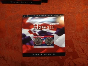 2008 P & D Hawaii Uncirculated State Quarters (Carded) - Free S&H USA - Picture 1 of 4