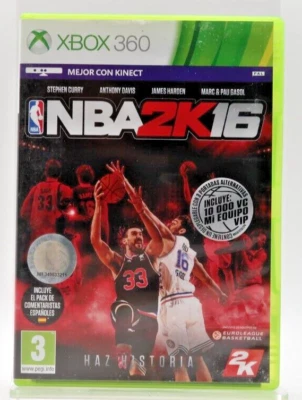 NBA 2K16 Basketball (Microsoft Xbox 360, 2016) PEGI 3 PAL Used Complete - Image 1 of 3