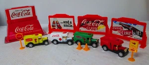 Coca-Cola Town Square Sign Billboard Set + TRUCKS Village accessory's 12 PC - Picture 1 of 9