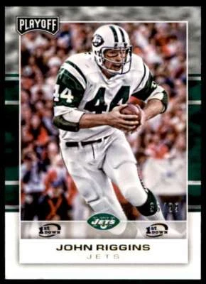 2017 PLAYOFF 1ST DOWN JOHN RIGGINS 36/99 NEW YORK JETS #160 PARALLEL - Image 1 of 2