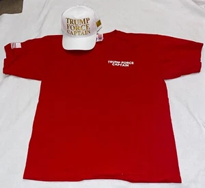 Gorra Capitán Fuerza Trump y Camisa XL 2024 Hecha en EE. UU. - Imagen 1 de 8