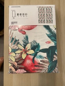 IKEA GÅRDSKRÄPPA Curtains 1 Pair Multicolor/floral Pattern 57x98" 705.252.45 - Picture 1 of 5