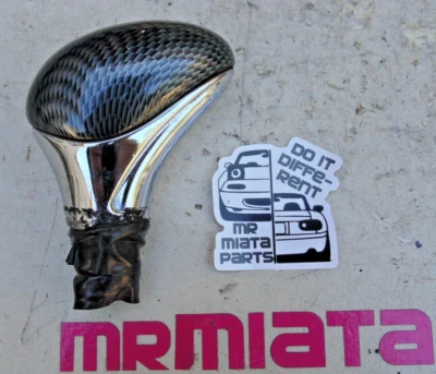 90-05 Mazda Miata aftermarket fibra de carbono metal botão de mudança NA NB 93 94 97 99 ✅F - Imagem 1 de 4