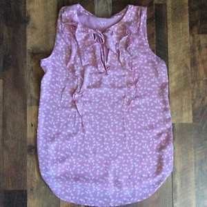 Loft Outlet Top Sleeveless Summer Ruffles Blouse Pink Size XS (M5) - Picture 1 of 6