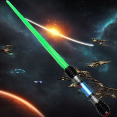 LED Lichtschwert grün 83 cm Spiezeug-Laserschwert Waffe Mottoparty Sound & Licht - Bild 1 von 3