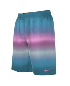 Nike Boys Size Small Horizon Stripe Breaker 7” Volley Swim Trunks Bathing Suit - Picture 1 of 8