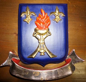 STEMMA ARALDICO- MAURO PIERONI SCULTORE FIRENZE ARALDICA- LACCATO E ORO. FIRMA  - Picture 1 of 4