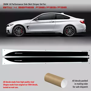 BMW M Performance Side Stripes decals Set for M4 F32 / F33 / F36 - Picture 1 of 1