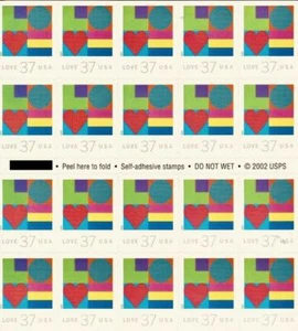 [OOS] US #3657a MNH Booklet 2002 37c Love Heart Circle Art [B33333 BC187] - Picture 1 of 2