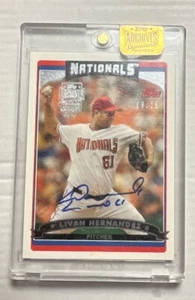 2015 Topps Archives Livan Hernandez AUTO # 09/25 - Picture 1 of 2