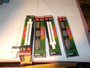 4 , Philips Compact Florescent Globes Bulbs Lamps 11W PL-S , 9 Watt - Picture 1 of 2