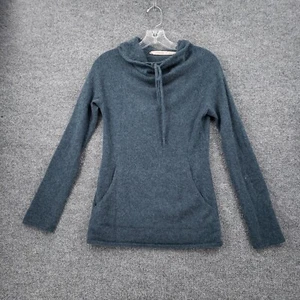 Athleta Sweater Womens S Small Blue Cashmere Hatha Hoodie 2 Pullover Long Sleeve - Picture 1 of 12