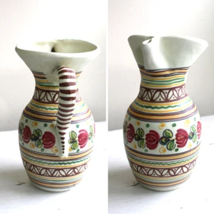 ISACU Spanien Krug matt handbemalt handgeworfen Kunstkeramik Krug Volksmotiv - Bild 1 von 14