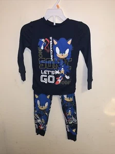 H& M Boy’s 6 Years Sonic The Hedgehog 2 PCs. Pajama With Printed Design  - Picture 1 of 6