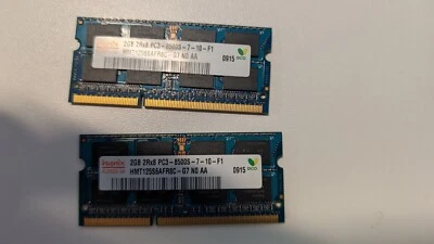 Hynix 4GB (2 x 2GB) HMT125S6AFR8C-G7 204 pin DDR3 1066 PC-8500 - Image 1 of 3