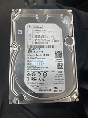 IBM Seagate 01LJ226 3.5" 6TB 7.2K SAS NL 12Gbs HDD 01LJ040 V5000, 100% HEALTH - Bild 1 von 2