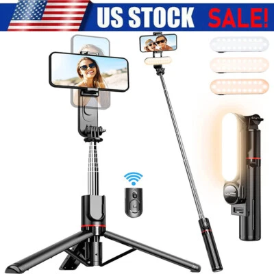43-inch Universal Selfie Stick Tripod Stand for Cell Phone with Bluetooth Remote - Image 1 of 4