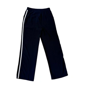Jason Wu Designer Black High Rise Trousers White Striped Wide Leg Pants size 6 - Picture 1 of 7