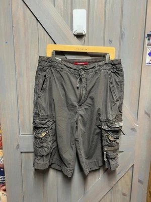 Pantalones Cortos Unionbay Comfort Workwear Utility Y2K Patinador Algodón Carga Marrón Talla 34 Foto 1 de 4