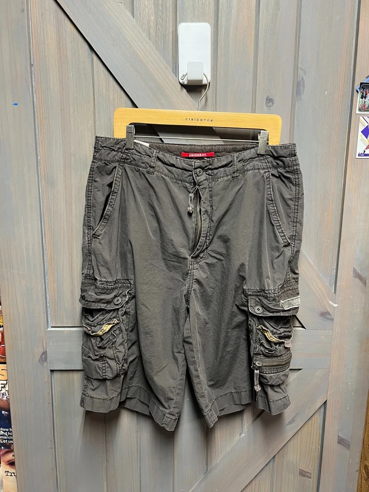 Pantalones Cortos Unionbay Comfort Workwear Utility Y2K Patinador Algodón Carga Marrón Talla 34 Foto 1 de 4