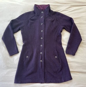 Kuhl Savina Alfpaca Fleece Long Parka Sweater Button Jacket Women’s Large - Picture 1 of 10