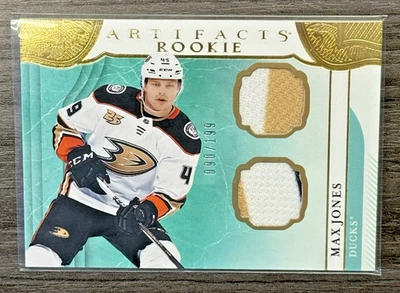 2019/20 MAX JONES DUAL JERSEY - /199 UD ARTIFACTS - #164 - Rookie ANAHEIM DUCKS - Image 1 of 4