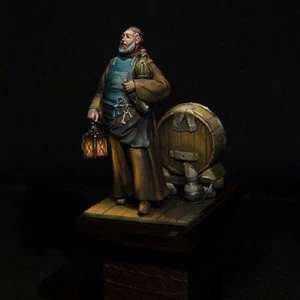 1/24 Resin Model Kit Medieval Wine Merchant Monk Unpainted - Picture 1 of 3