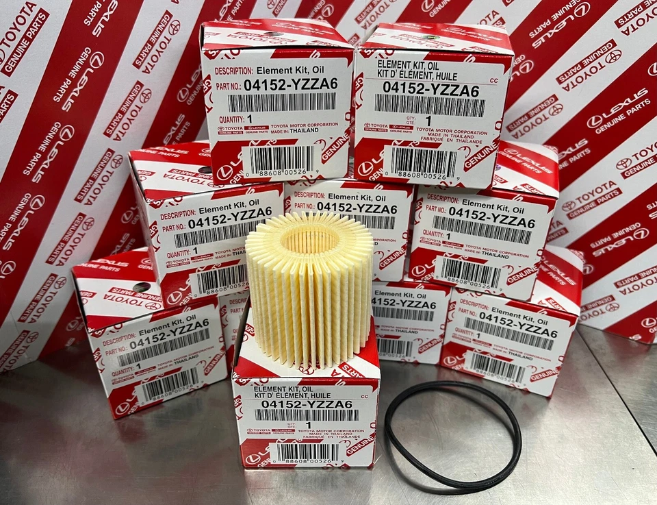 10PC Genuine Toyota / Lexus Engine Cartridge Oil Filter 10 Pack Case 04152-YZZA6 - Image 1 of 1