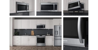 Samsung 1.7cu ft Over-the-Range Microwave Fingerprint Resistant Stainless Steel - Image 1 of 4