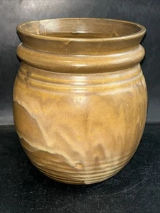 Vintage McCoy Pottery Vase 3106 USA Brown/Tan 7” Tall 6” Diameter - Picture 1 of 7