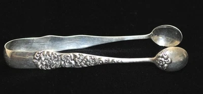 Dominick Haff Sterling Rococo Pattern Sugar Tongs ca. 1888 Excellent No Monogram - Imagem 1 de 4