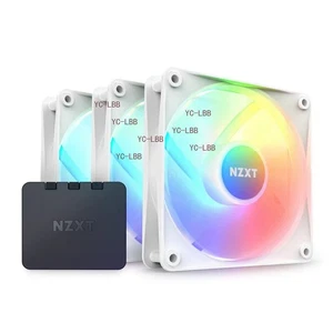 NZXT F120 RGB Core Fans 3 pack 120mm Fan With RGB Controller-White - Afbeelding 1 van 7