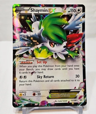 Shaymin EX 77/108 Ultra Rare Roaring Skies Pokemon 379 - Image 1 of 4