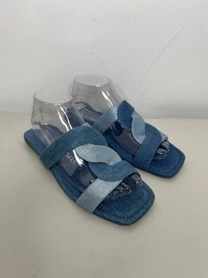 NEW Stuart Weitzman Ibiza Slide Sandal Denim Blue Women’s Size 8 - Image 1 of 4