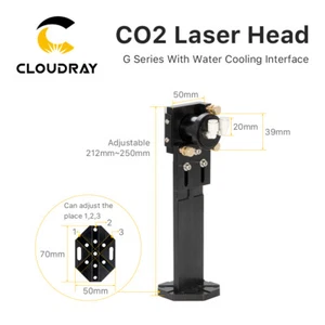 CO2 Laser Head Set 1st 2nd Mirror Mount with Water Cooling Interface 150W Laser - Bild 1 von 10