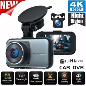 TOGUARD UHD 4K Dash Cam 2160P+1080P Front Rear Dual Lens Car Camera Night Vision - Picture 1 of 7
