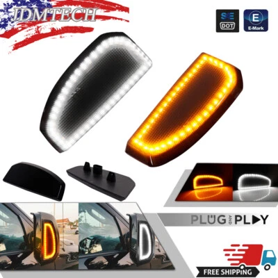 Towing Mirror Turn Signal Marker Clearance Lens Smoked Pair for Toyota Tundra — 第 1/4 张图片