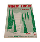 Christmas Rhapsody Concert Medley VTG 1954 Sheet Music Piano John W Schaum