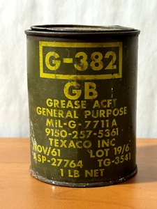 Avión de propósito general militar verde G-382 noviembre 1961 grasa Texaco 7711A - Imagen 1 de 7