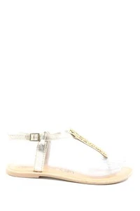 ATMOSPHERE Chanclas Mujeres Talla EU 37 color oro look efecto mojado - Imagen 1 de 6