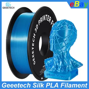 Geeetech Silk PLA filamento stampante 3D 1 kg 1,75 mm seta lucida filamento blu cielo - Foto 1 di 9
