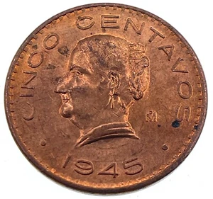 World Coin: 1945 Mexico - 5 Centavos - Circulated (SKU 115) - Picture 1 of 4