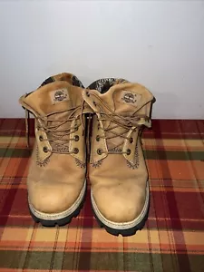 TIMBERLAND BOOTS Herren Gr. 11 M Leder Stiefel Klapp Logos bestickt - Bild 1 von 15