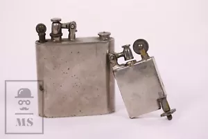 Pair of Rare Vintage Old Petrol Lighters - Foto 1 di 12