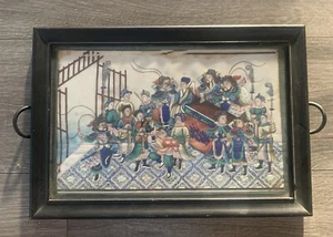 Chinesisches Kerngemälde Reispapier gerahmt 19. Jahrhundert - Bild 1 von 6